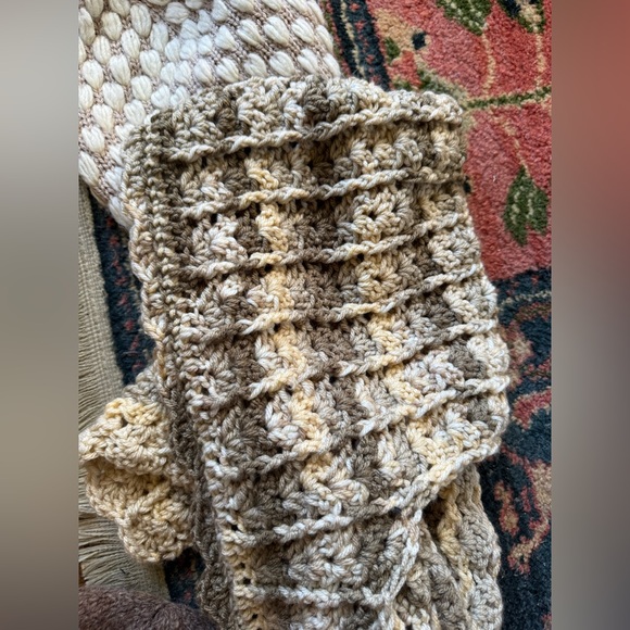 Handmade Crochet Bonnet hood + banana republic beanie hat - Picture 6 of 10